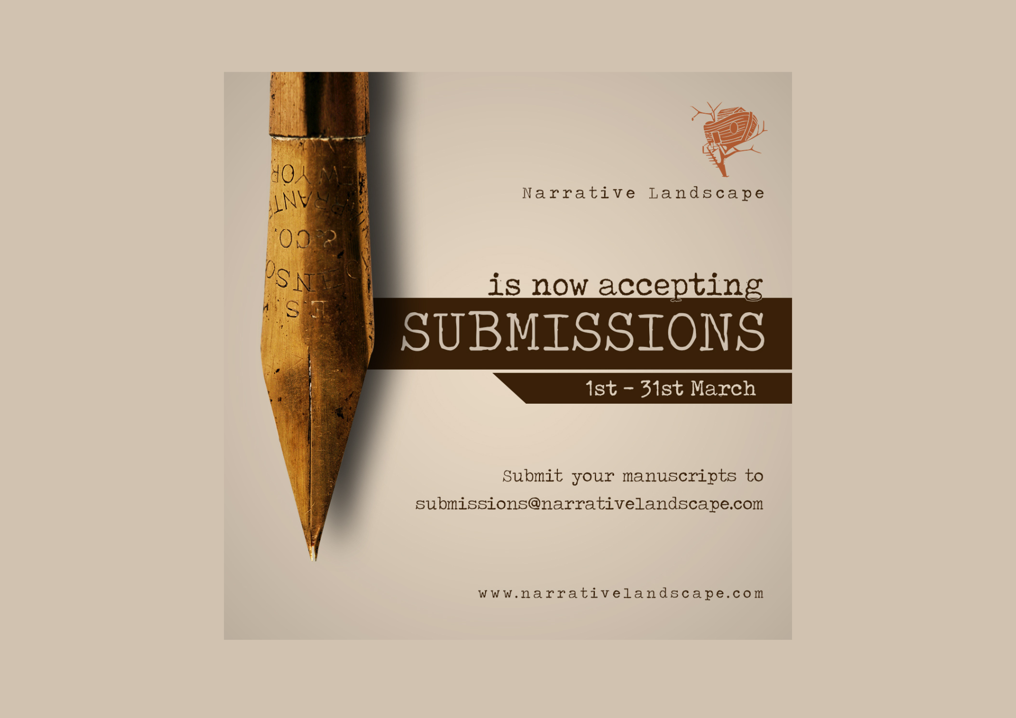 You are currently viewing Narrative Landscape Press is Open for Submissions Until March 31st