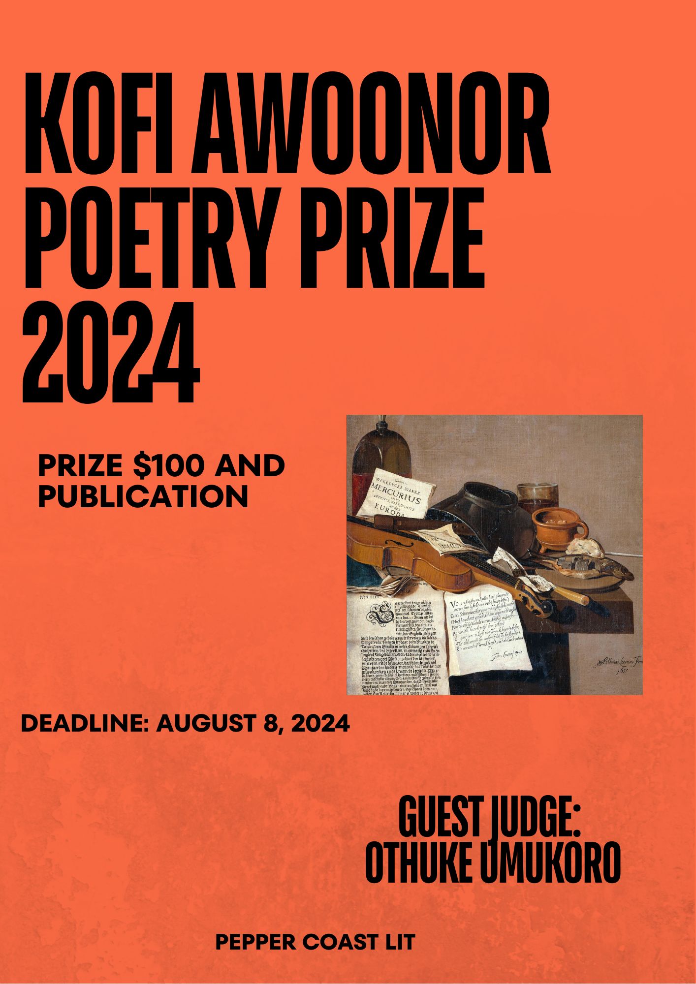 Call For Submissions: Kofi Awoonor Poetry Prize 2024 - JAY Lit