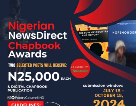 Nigerian NewsDirect Chapbook Awards 2024 Calls For Manuscripts