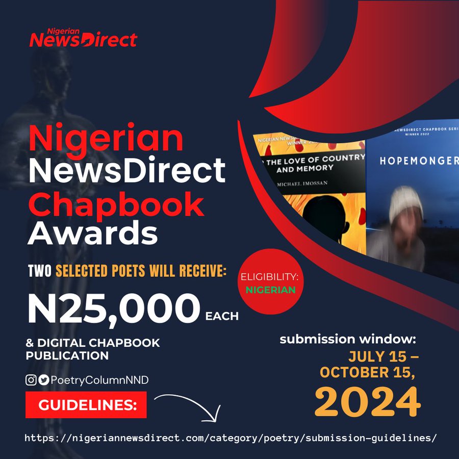 Read more about the article Nigerian NewsDirect Chapbook Awards 2024 Calls For Manuscripts