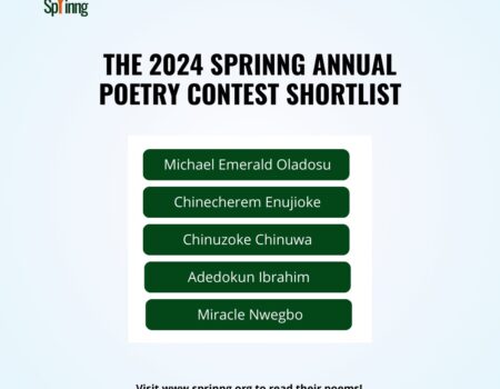 Sprinng Announces Shortlist for Annual Poetry Contest