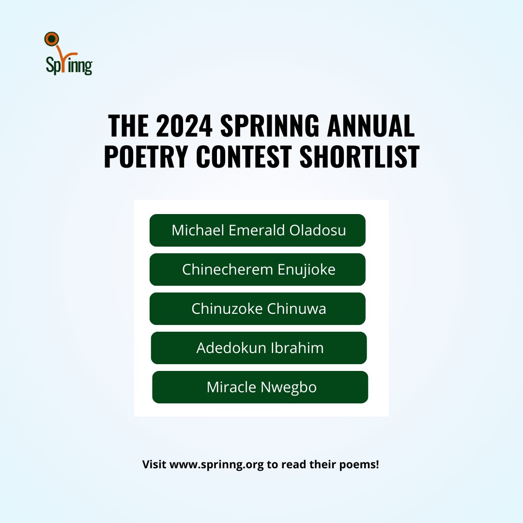 You are currently viewing Sprinng Announces Shortlist for Annual Poetry Contest