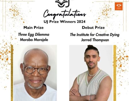 Morabo Morojele and Jarred Thompson Win UJ Prizes for South African Writing in English