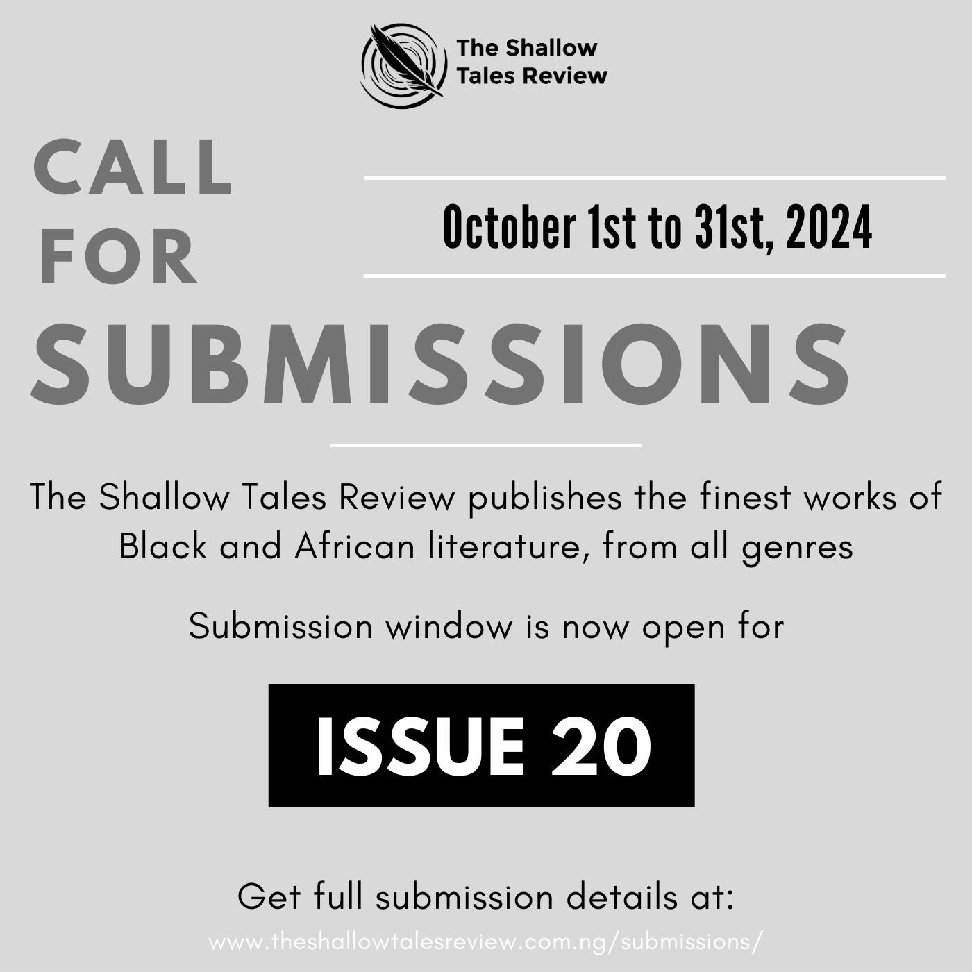 You are currently viewing Call for Submissions: Shallow Tales Review