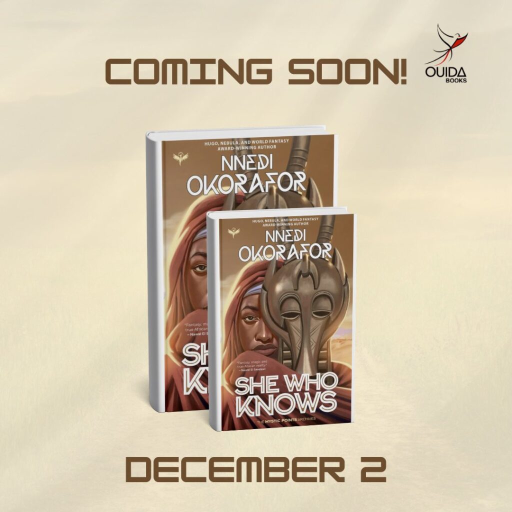 Read more about the article Nnedi Okorafor’s “She Who Knows” Officially Launches on December 2