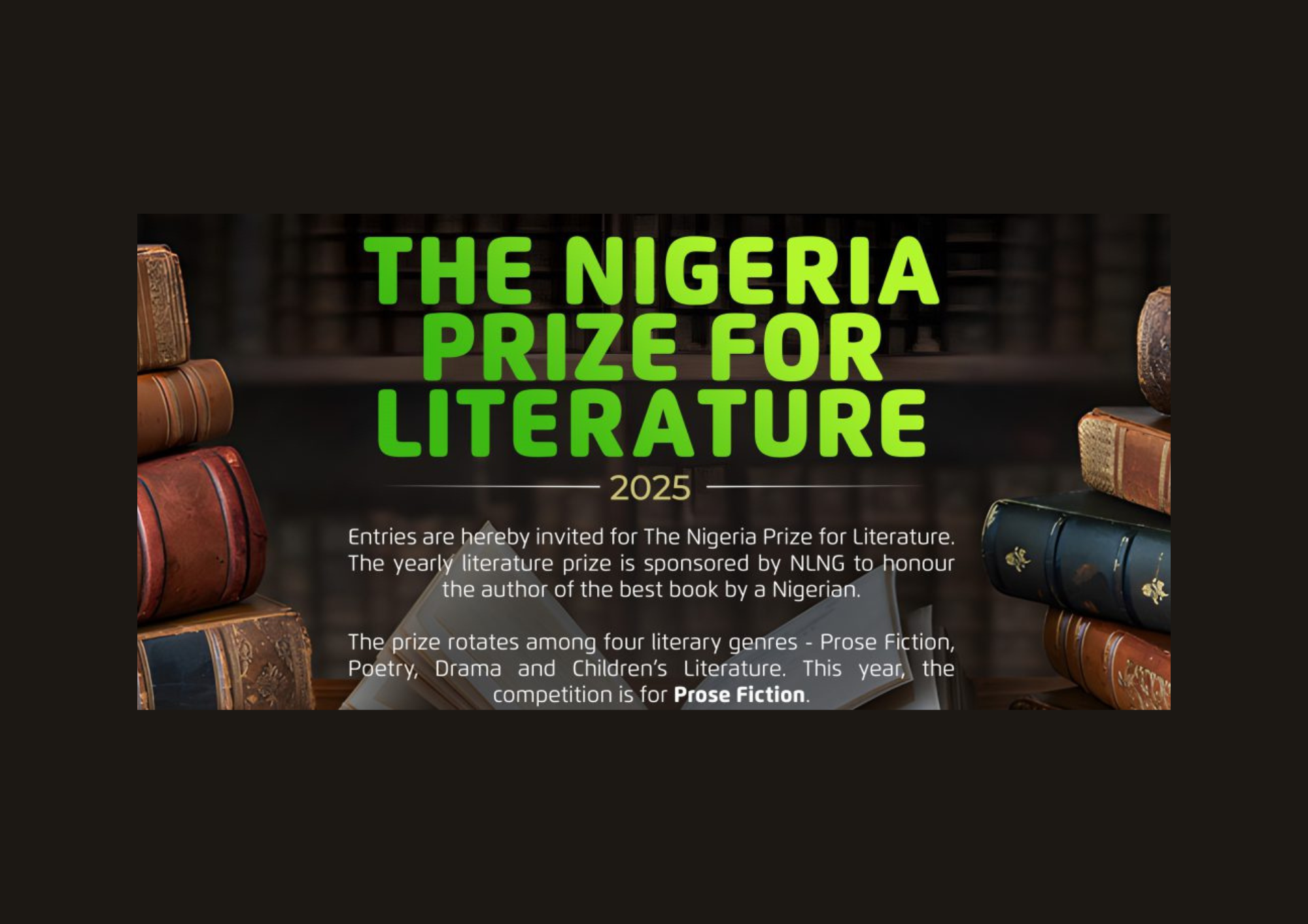 You are currently viewing Nigeria Prize for Literature 2025: Prose Fiction Longlist Unveiled
