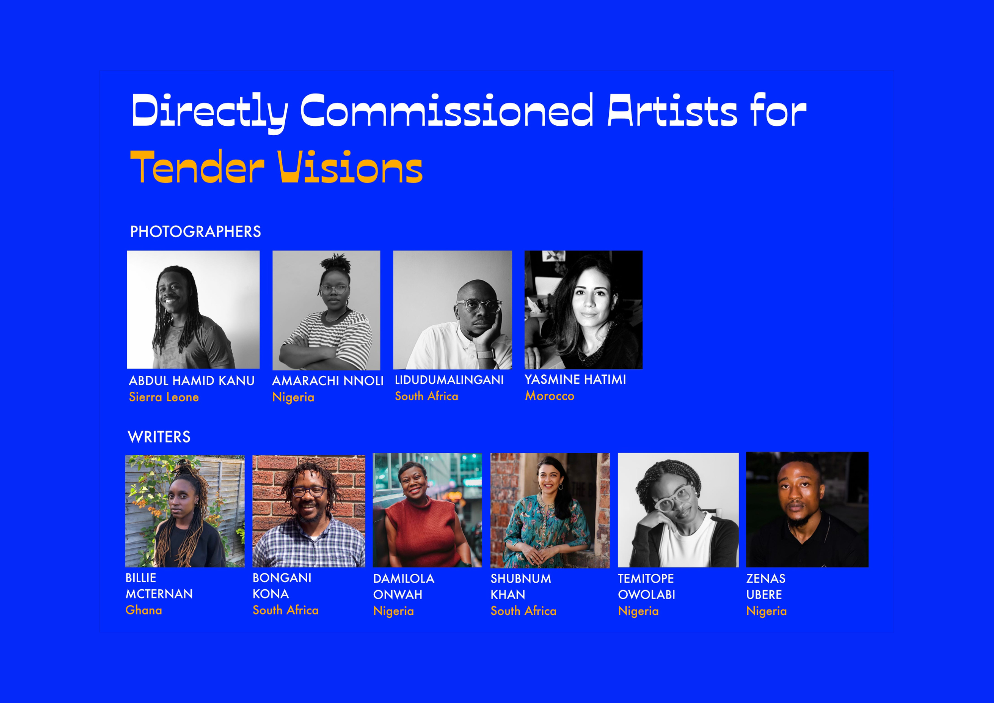 You are currently viewing Tender Photos Announces Photographers and Writers for Inaugural Tender Visions Program