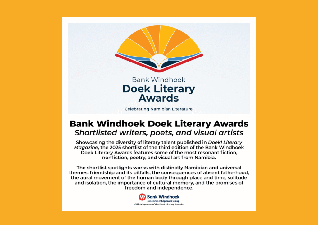 Read more about the article Doek! Announces 2025 Bank Windhoek Literary Awards Shortlist 