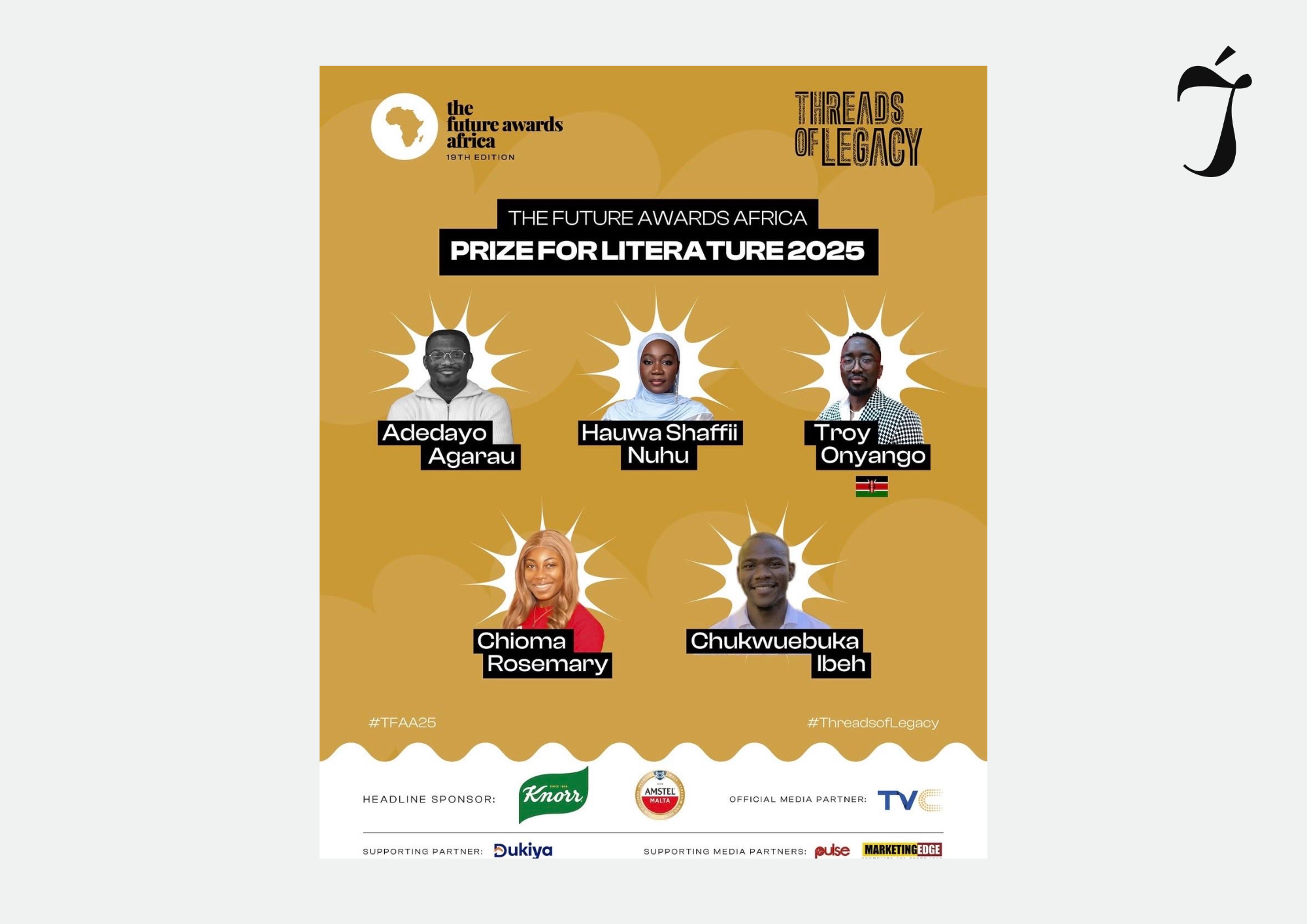 You are currently viewing Future Awards Africa Announces 2025 Literature Prize Finalists