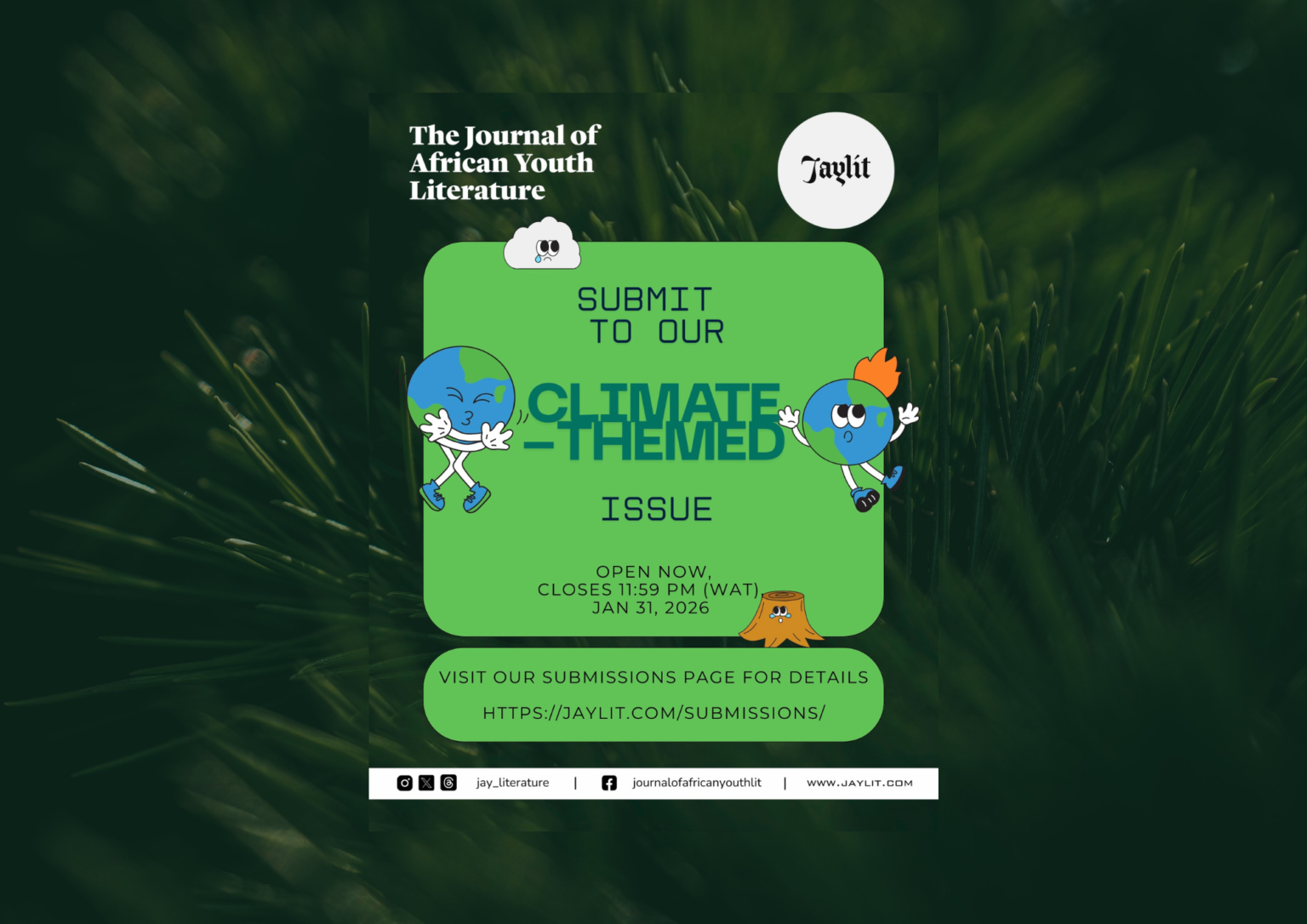 JAY Lit Opens Submission for Climate-Themed Issue - JAY Lit