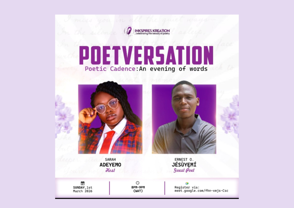 Read more about the article Ernest O. Jésùyẹmí to Feature in March Edition of Poetversation