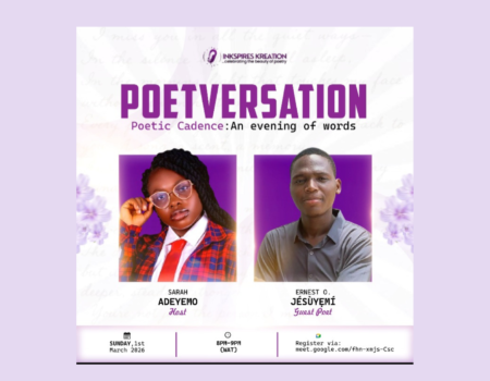 Ernest O. Jésùyẹmí to Feature in March Edition of Poetversation