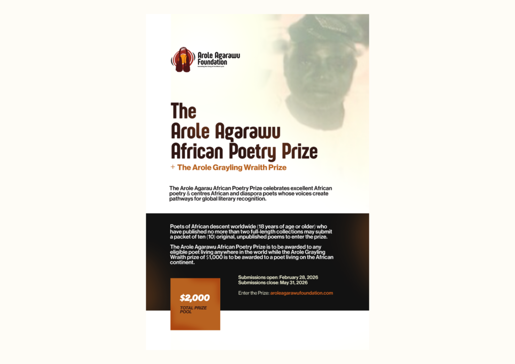 Read more about the article Call for Submissions: The Alhaji Arole Agarawu African Poetry Prize