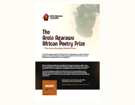 Call for Submissions: The Alhaji Arole Agarawu African Poetry Prize