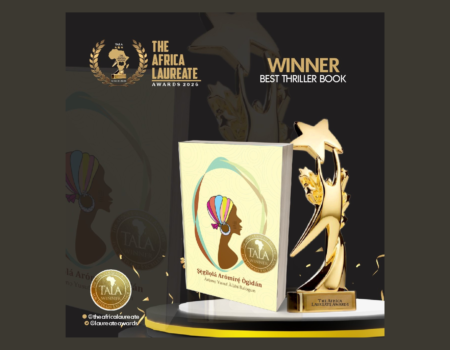 “Ṣẹgilọlá Arómirẹ̀ Ògìdán” Wins Best Thriller Book at Africa Laureate Awards 2026