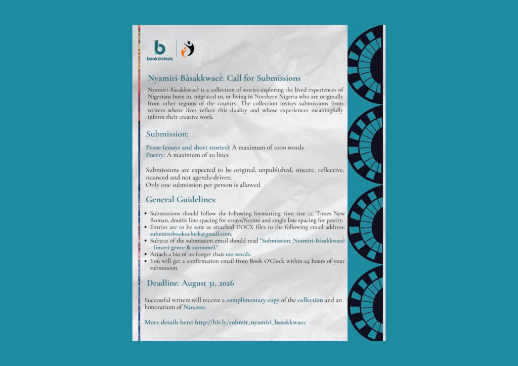 Read more about the article Book O’Clock Invites Creative Submissions for the Nyamiri-Bàsakkwacḕ Anthology
