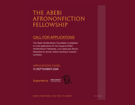Applications Open for Inaugural Abebi AfroNonfiction Fellowship 2026