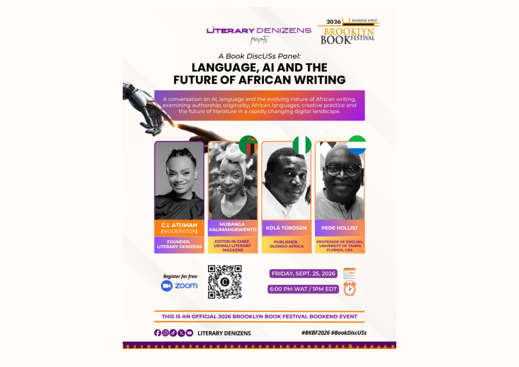 Read more about the article Literary Denizens to Host Book DiscUSs on AI and African Writing at Brooklyn Book Festival