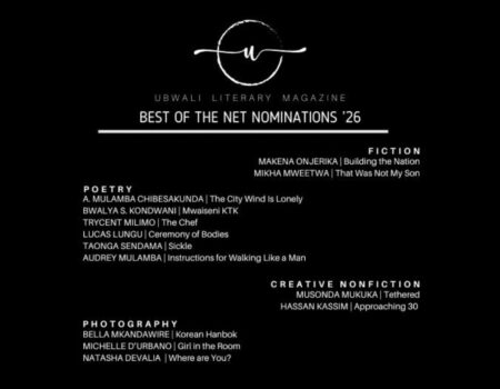 Ubwali Literary Magazine Announces 13 Best of the Net Nominations Across Four Categories